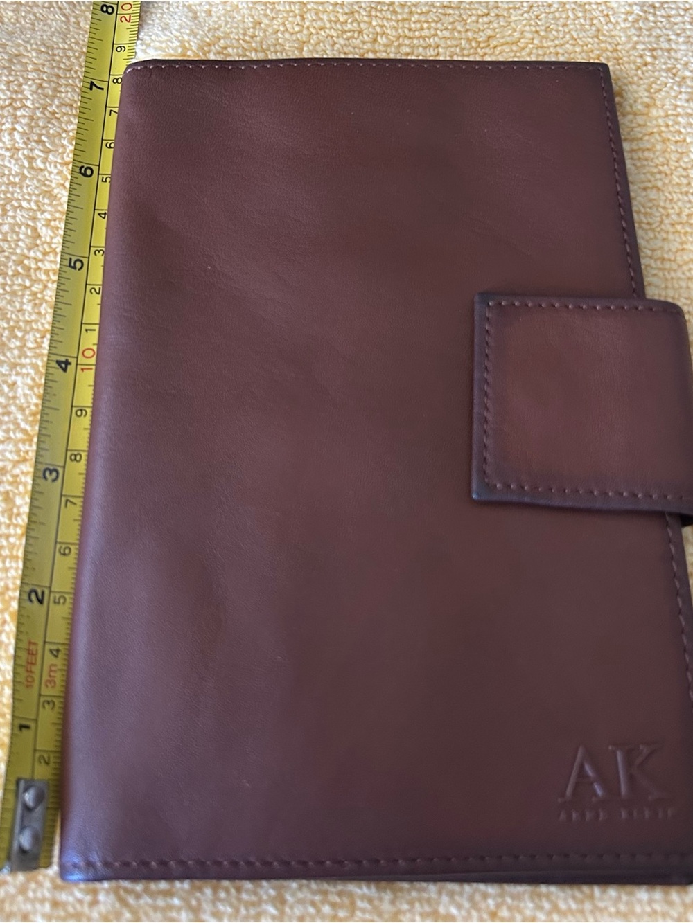 GUC Vintage Embossed AK Brown Leather Wallet